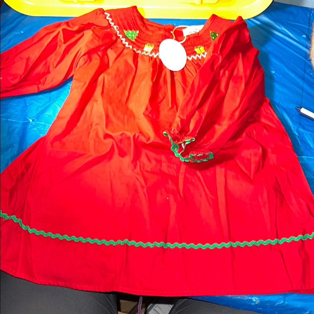 Red Holiday themed Kids Dress